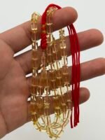 ⁦مسباح كهرمان برميلي شفاف تخريم سوبر⁩ - الصورة ⁦4⁩